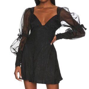 For Love & Lemons Gabrielle Puff Sleeve Mini Dress